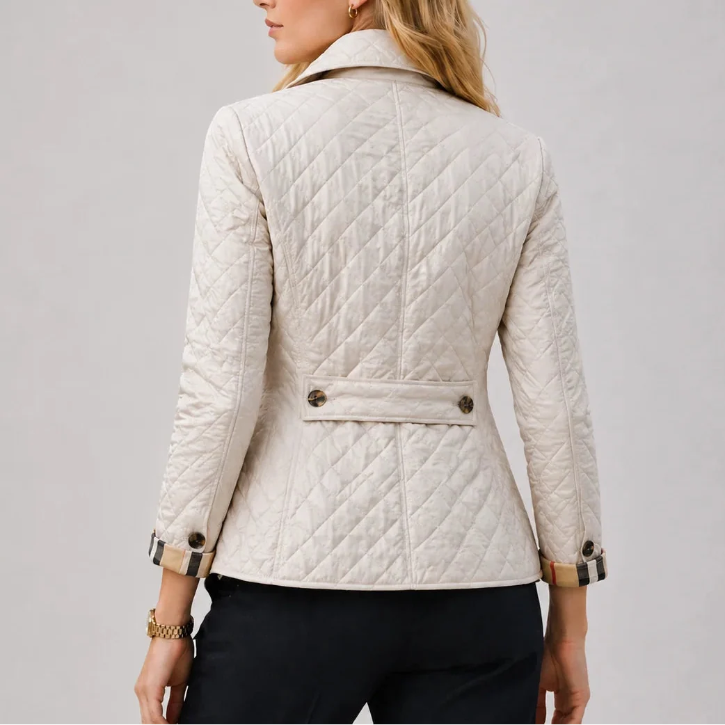 Veste matelassée boutonnée à col montant — Amielle Paris