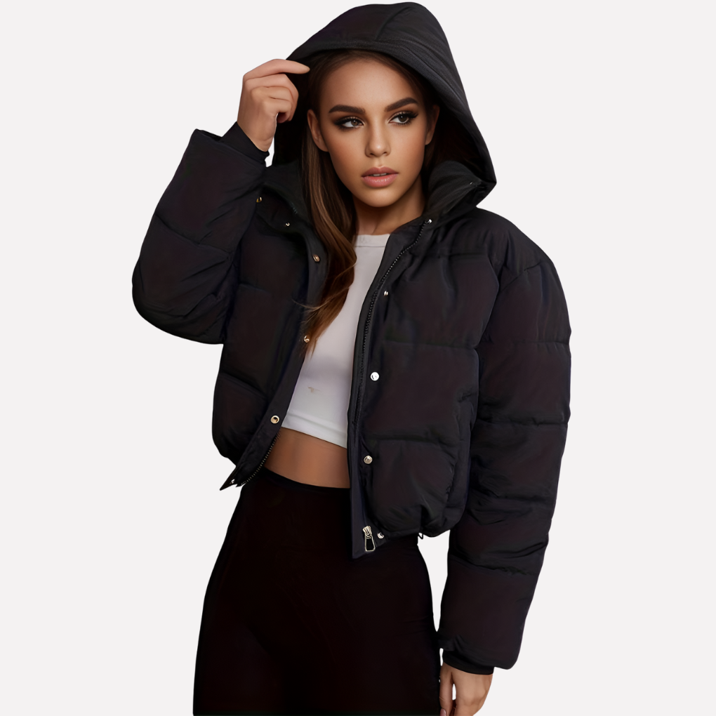 Quiana — Veste courte zippée à capuche — Amielle Paris