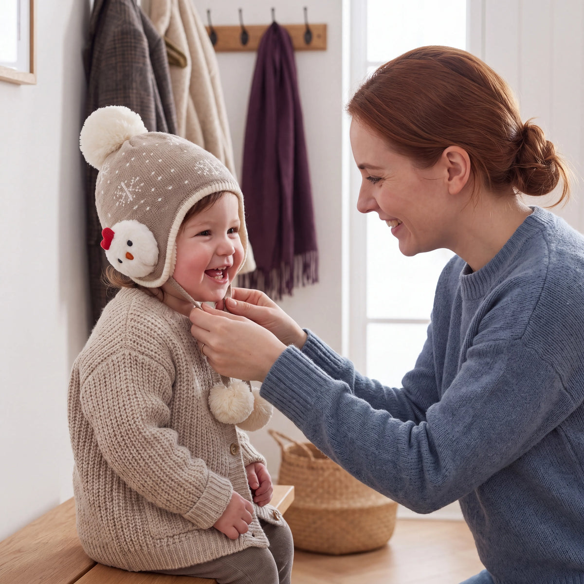 Bonnet bébé d’hiver doublé coton à cache-oreilles — vue 5