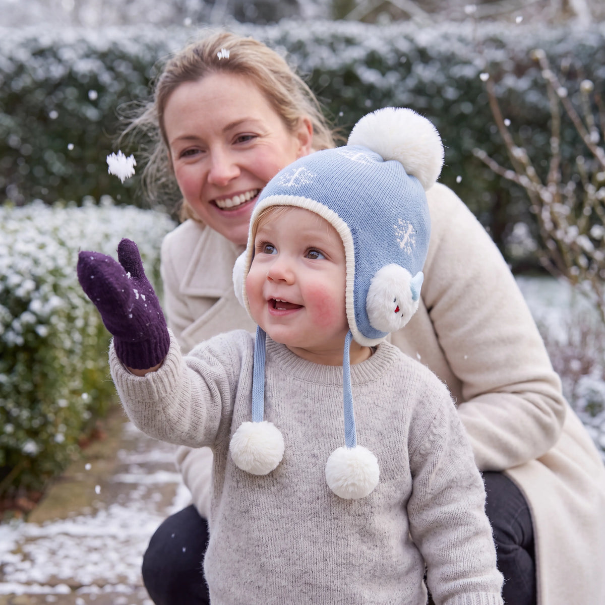Bonnet bébé d’hiver doublé coton à cache-oreilles — vue 2