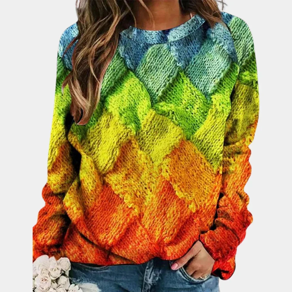 Bella — Pull en maille à losanges — Amielle Paris