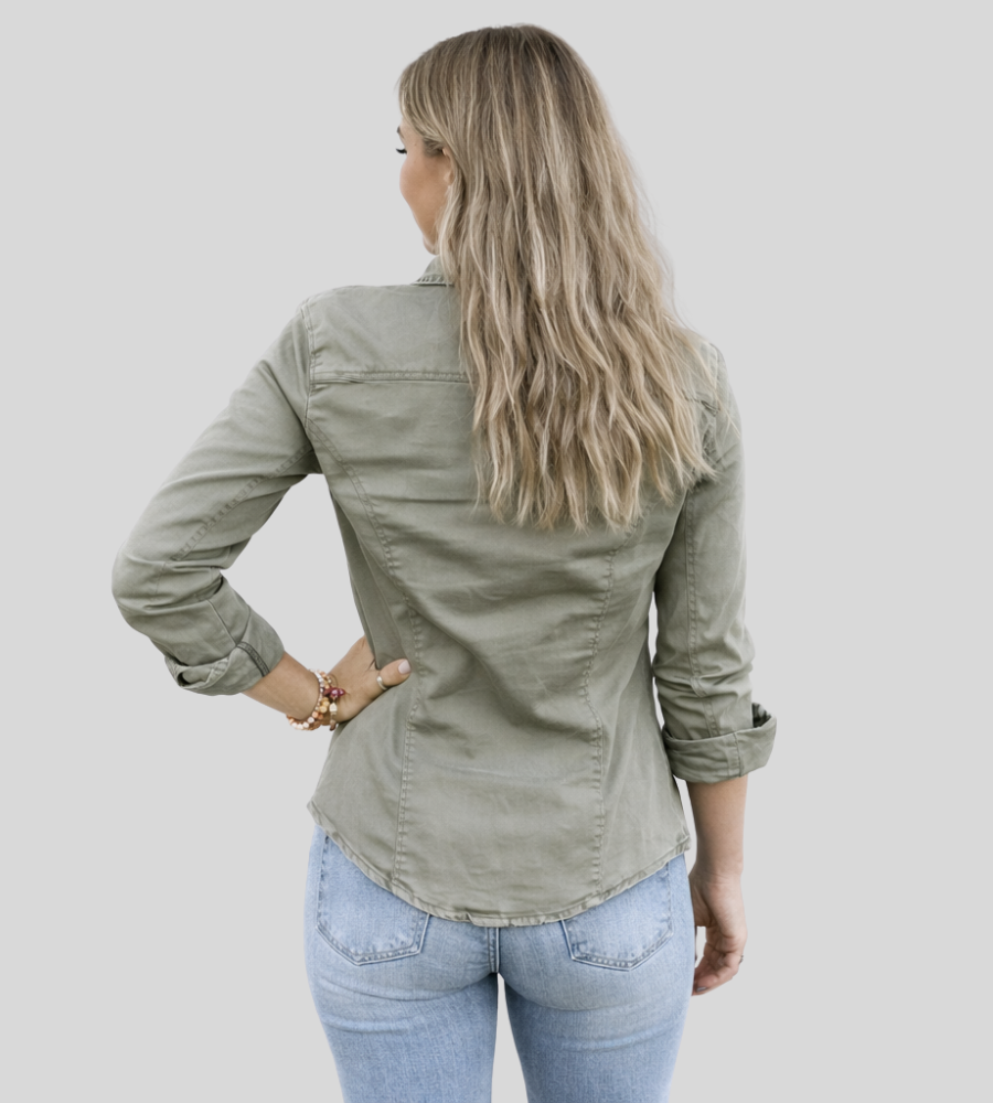 Surchemise utilitaire à boutons-pression — Amielle Paris