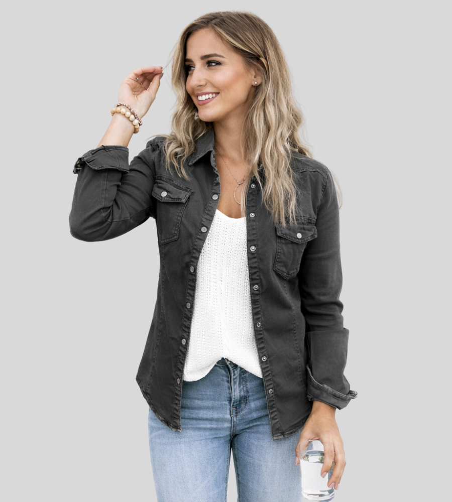 Surchemise utilitaire à boutons-pression — Amielle Paris