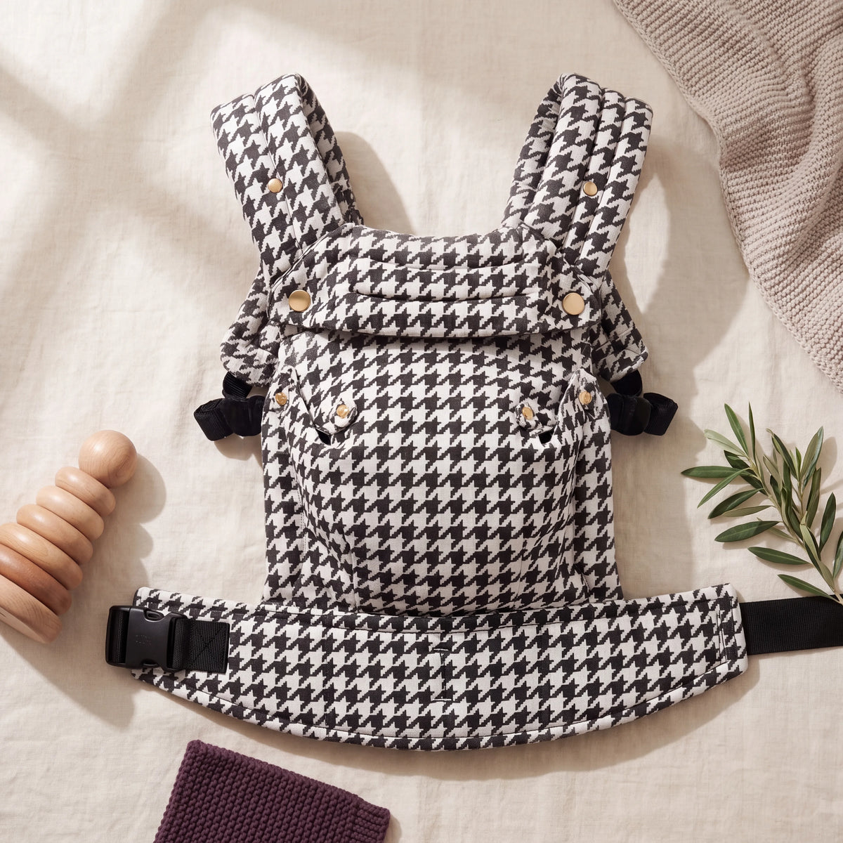 Porte-bébé réglable en coton à bretelles croisées — vue 19