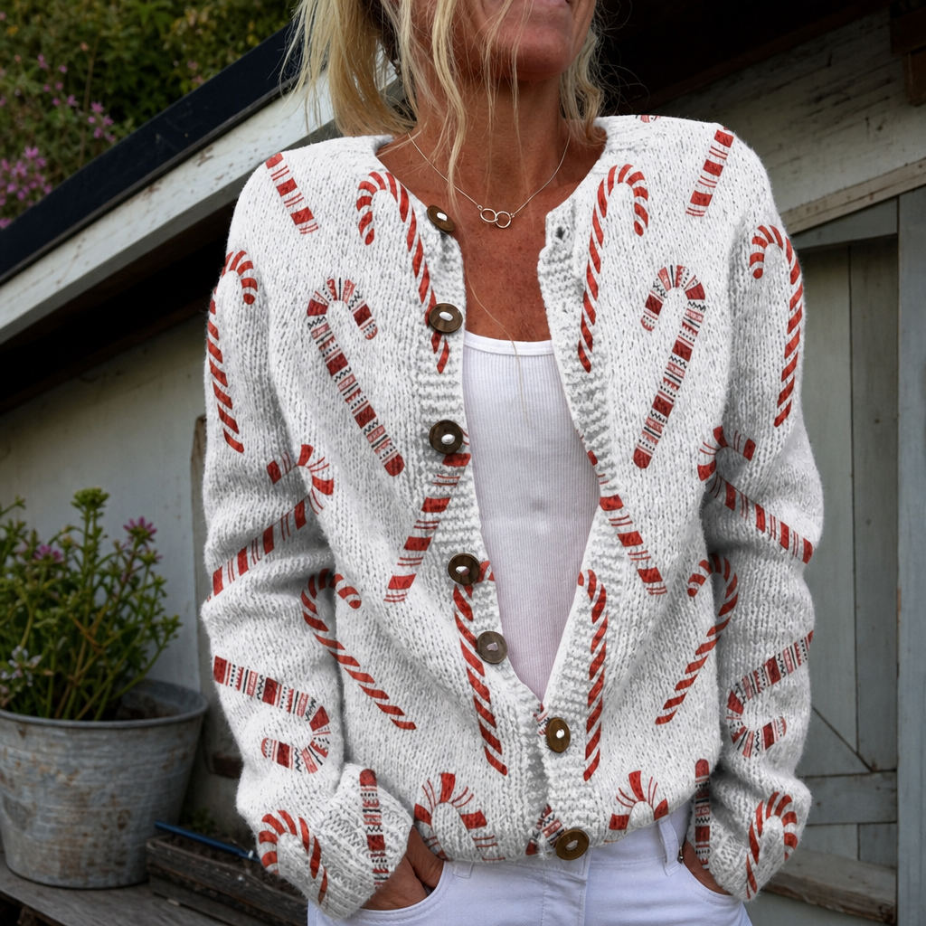 Solange | Cardigan à motif sucre d’orge