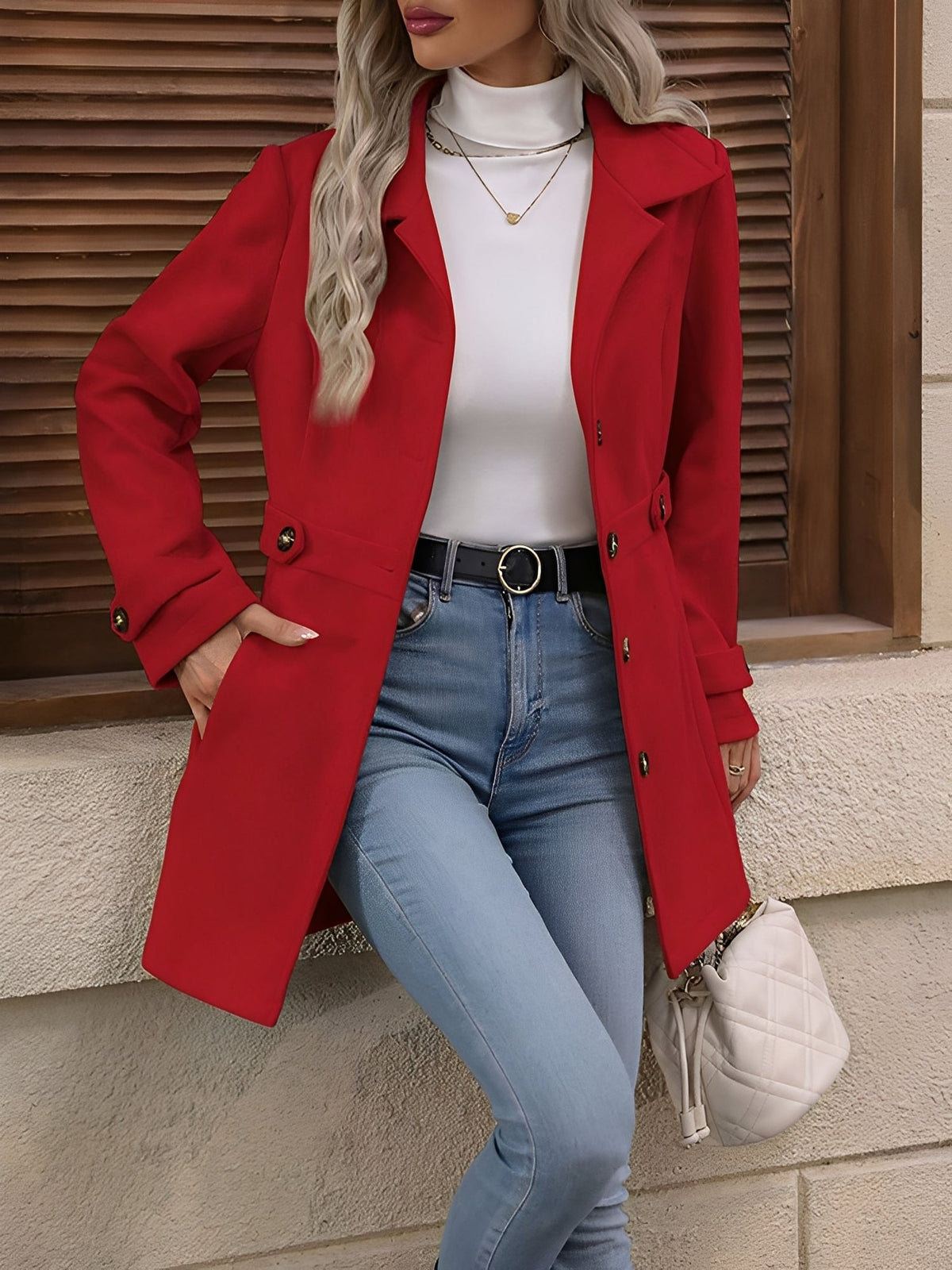 Evelyn — Manteau à pattes de taille réglables — Amielle Paris