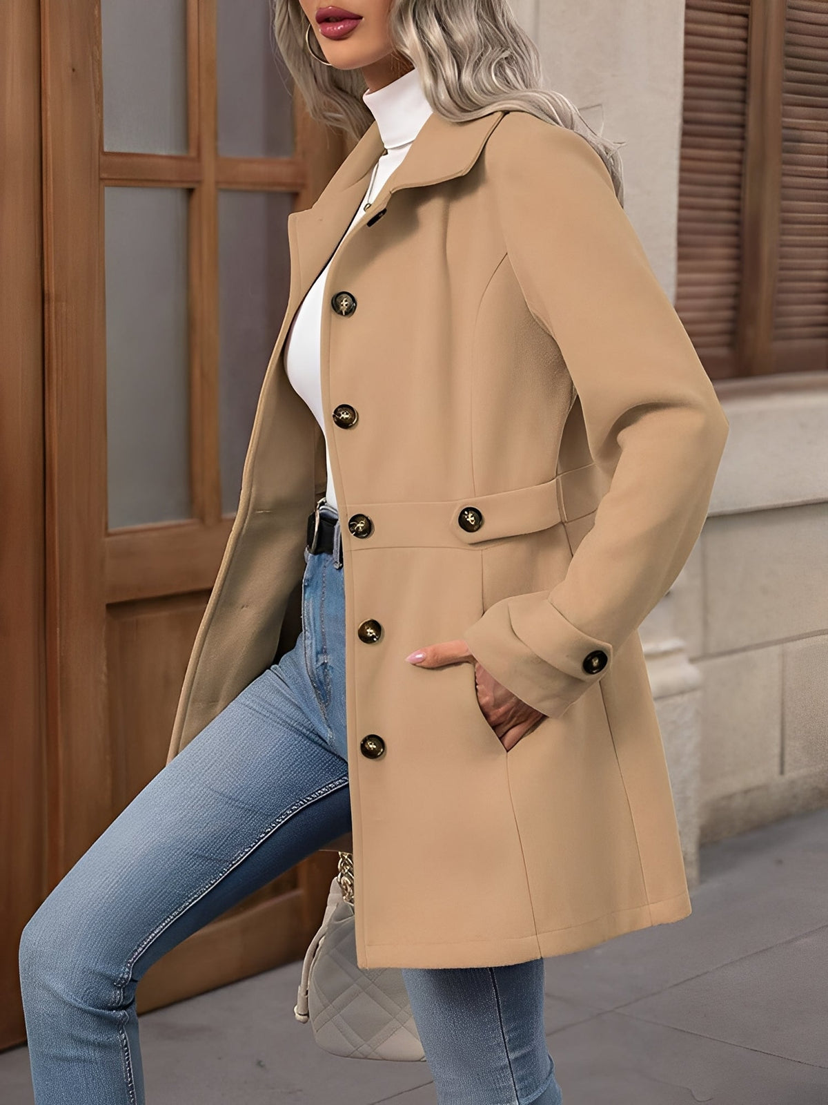 Evelyn — Manteau à pattes de taille réglables — Amielle Paris