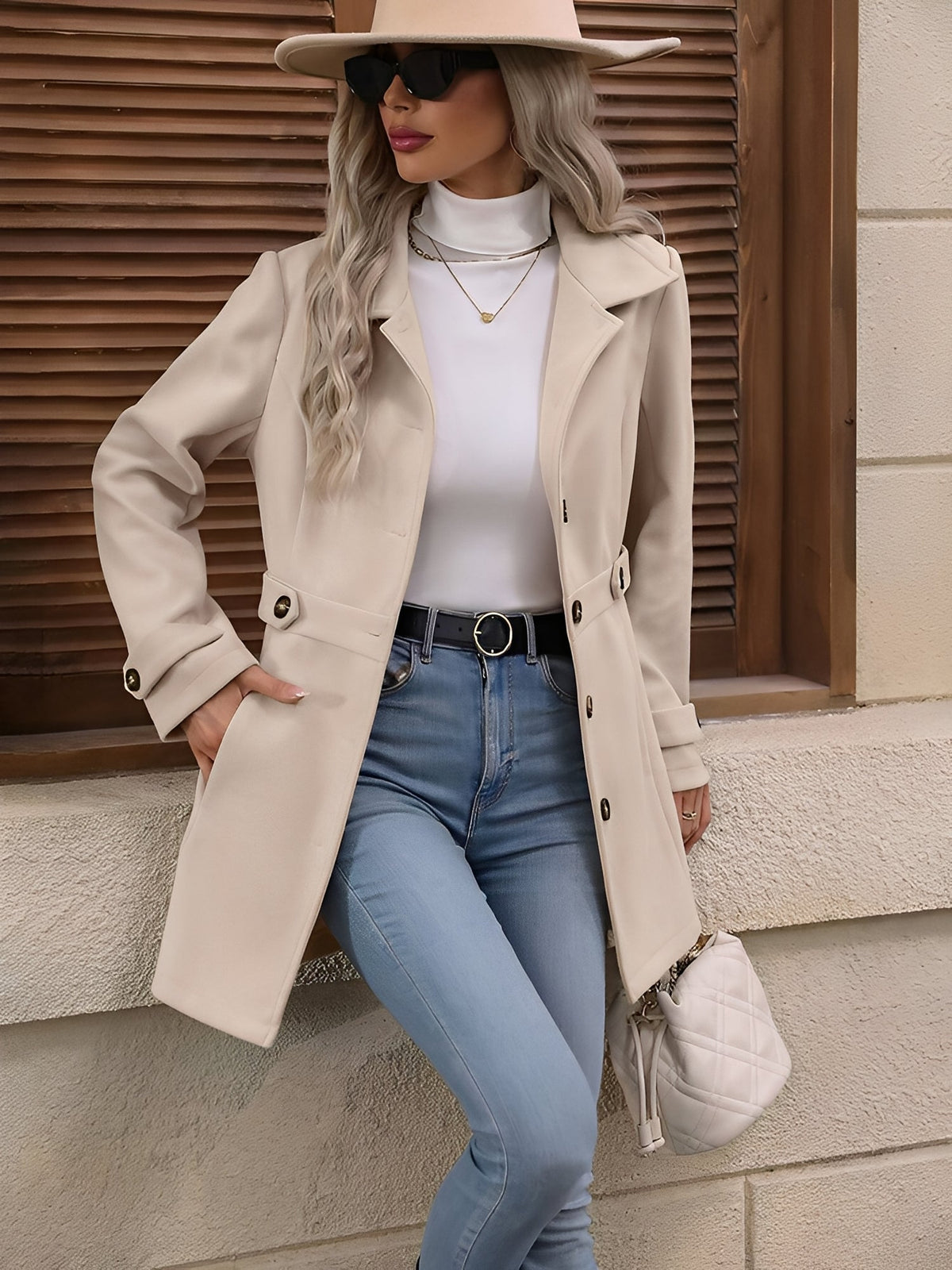 Evelyn — Manteau à pattes de taille réglables — Amielle Paris