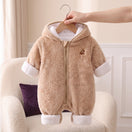 Combinaison bébé en flanelle à capuche ours — vue 11
