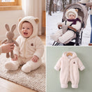 Combinaison bébé en flanelle à capuche ours — vue 12