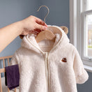 Combinaison bébé en flanelle à capuche ours — vue 8