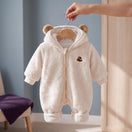 Combinaison bébé en flanelle à capuche ours — vue 10