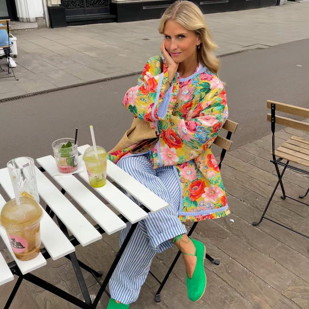 Fiona — Veste légère à motifs colorés — Amielle Paris