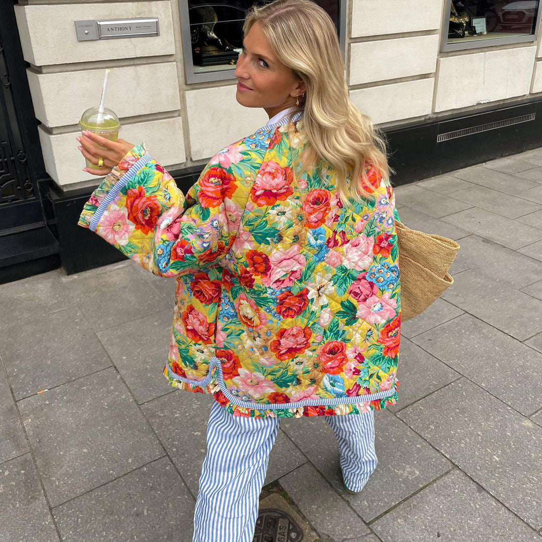 Fiona — Veste légère à motifs colorés — Amielle Paris