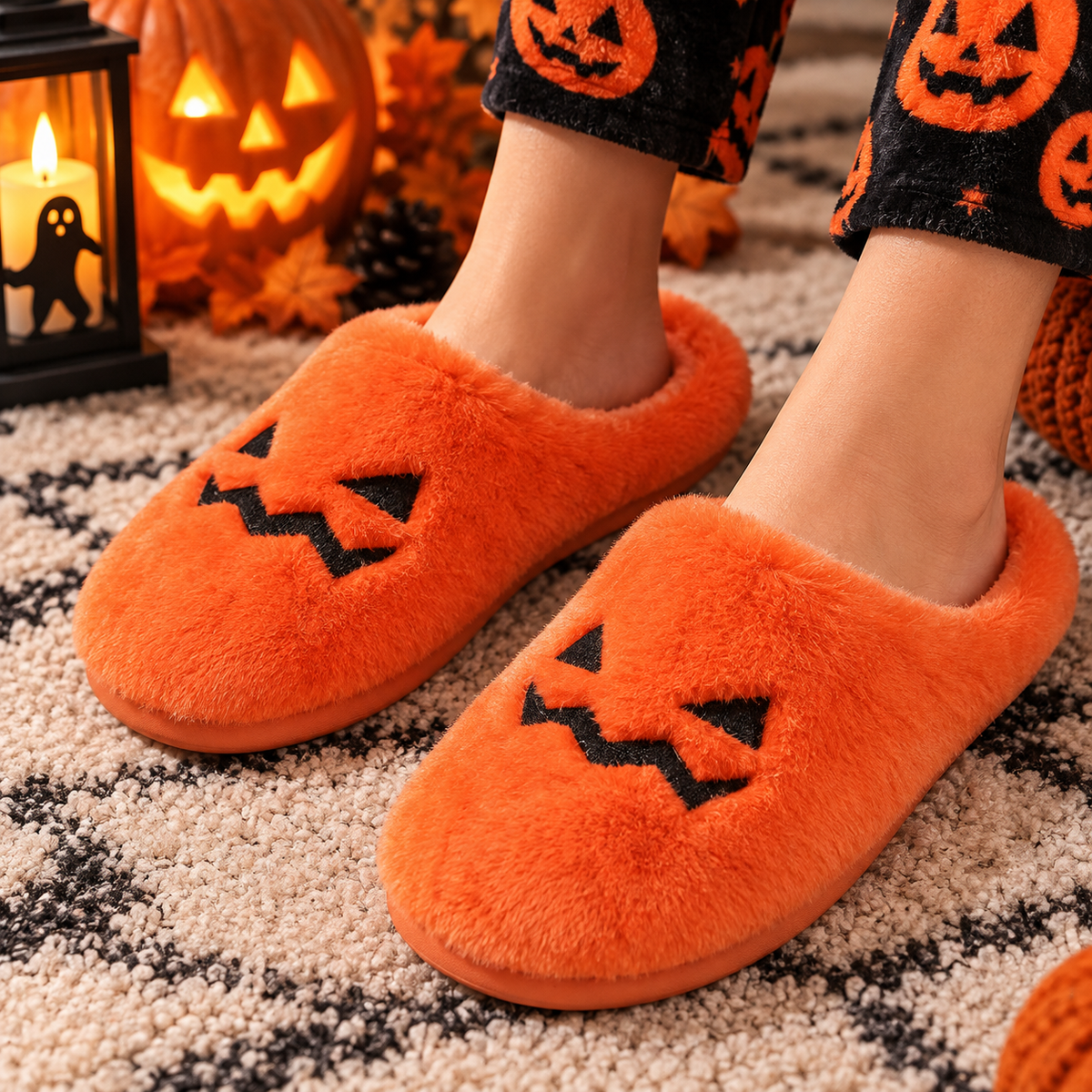 Ghoul Friend — Chaussons citrouille — vue principale