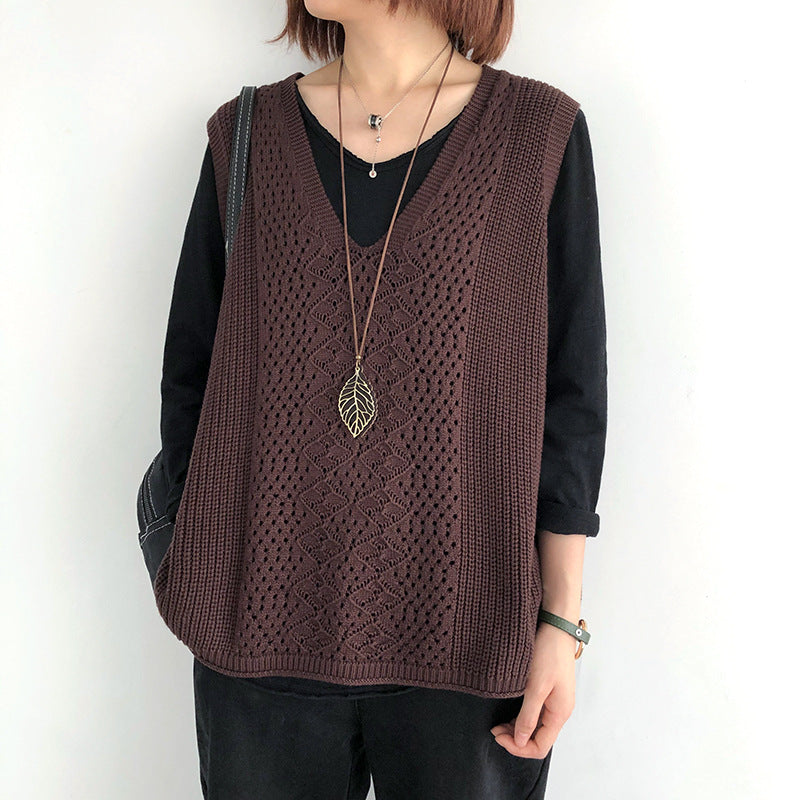 Gilet sans manches à col V
