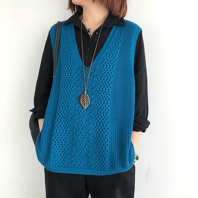 Gilet sans manches à col V