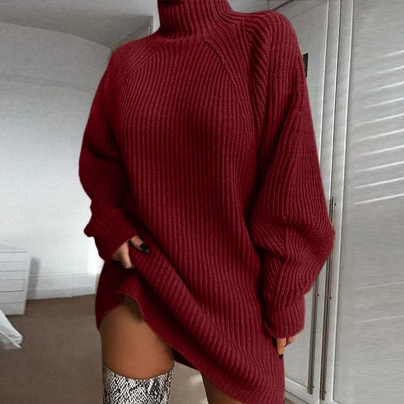 Celeste — Robe pull à col roulé et manches amples — Amielle Paris