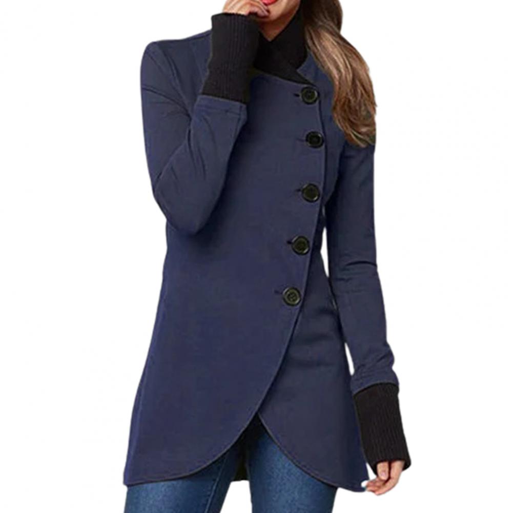 Manteau boutonné à col officier — Amielle Paris