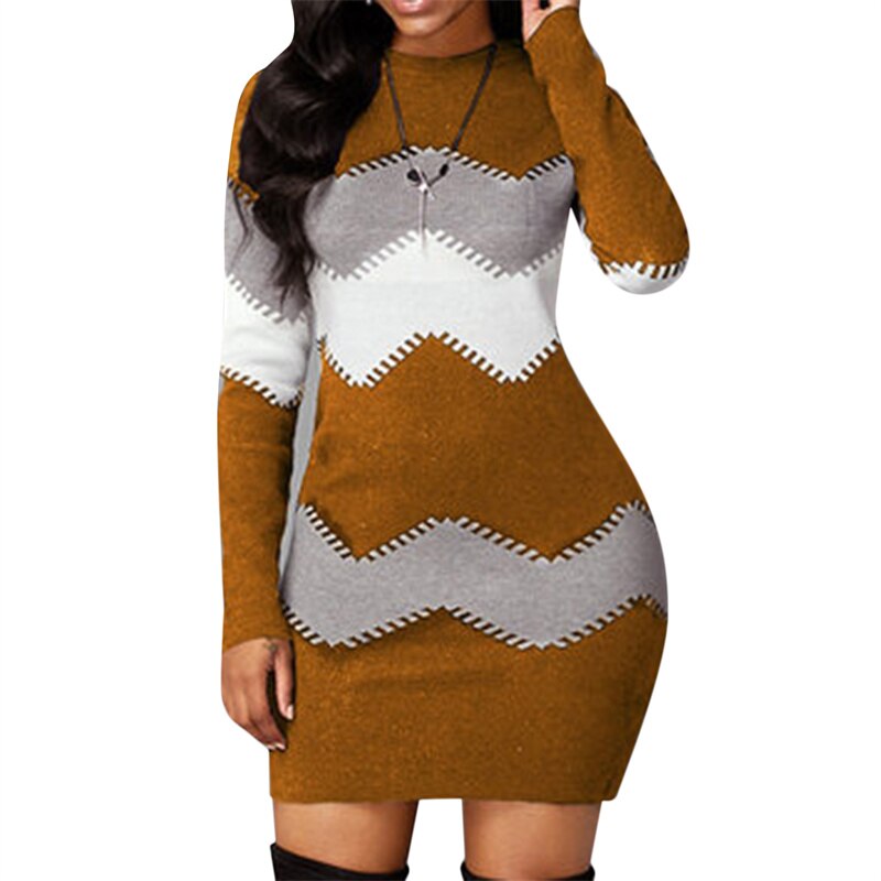 Camille — Robe en maille à motifs géométriques — Amielle Paris