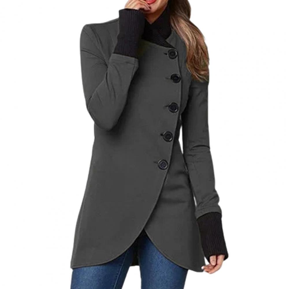 Manteau boutonné à col officier — Amielle Paris