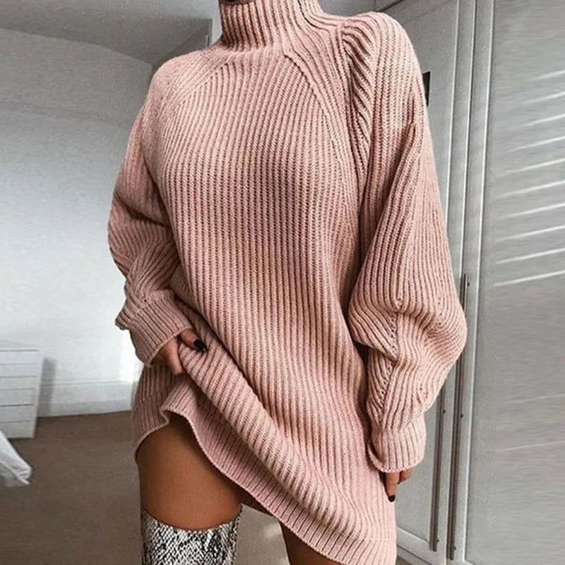 Celeste — Robe pull à col roulé et manches amples — Amielle Paris