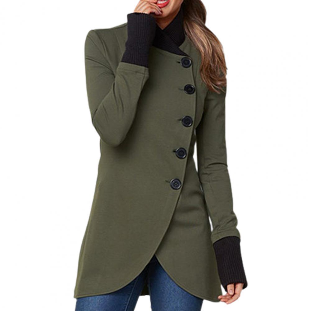Manteau boutonné à col officier — Amielle Paris