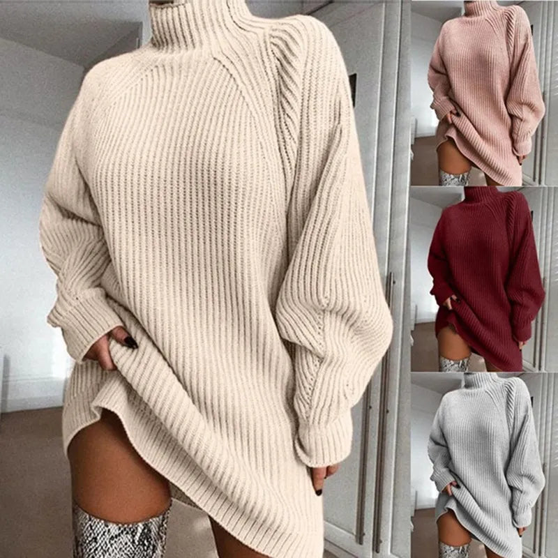 Celeste — Robe pull à col roulé et manches amples — Amielle Paris