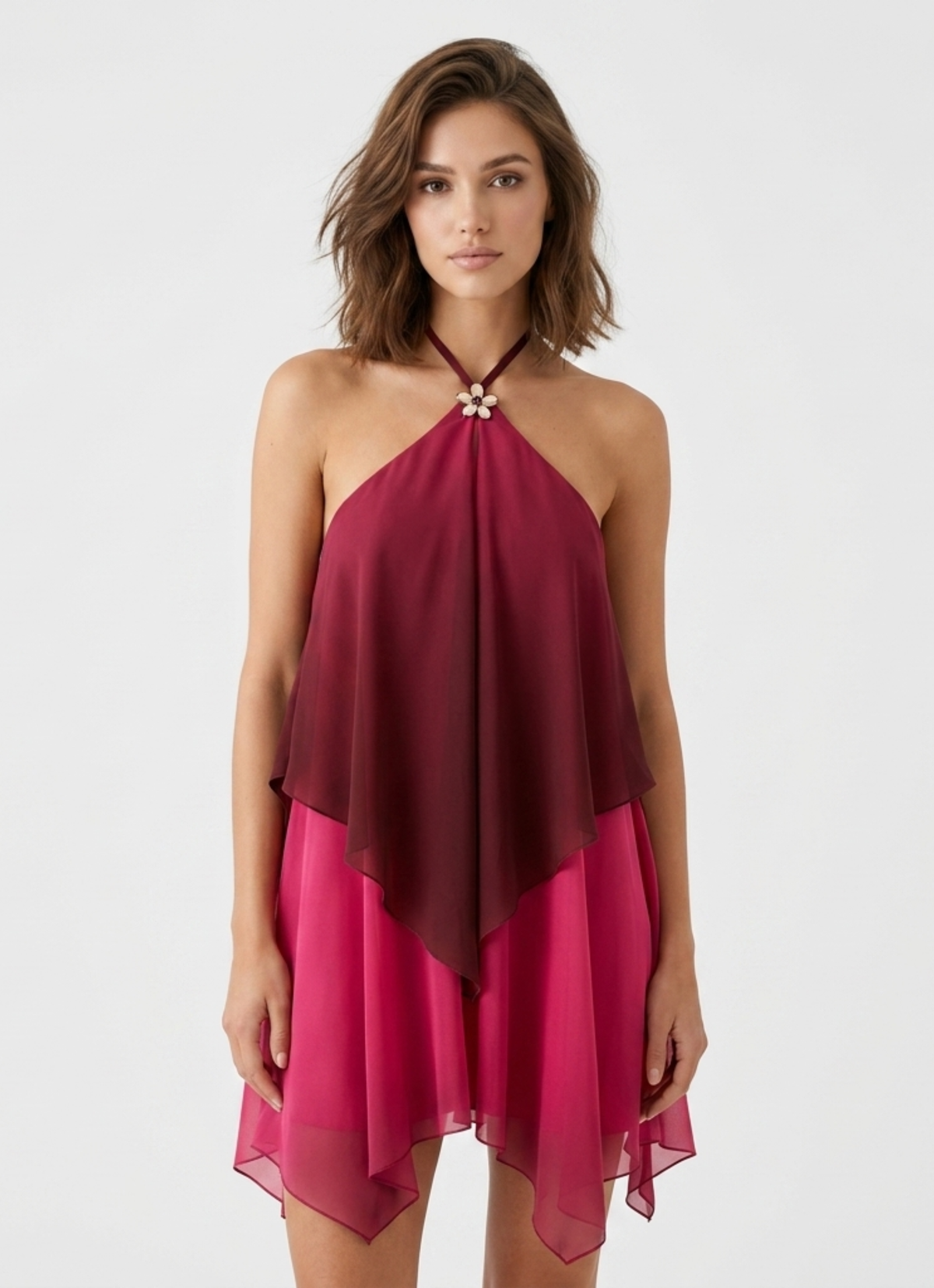 Juliana — Robe courte dégradée à dos nu — Amielle Paris