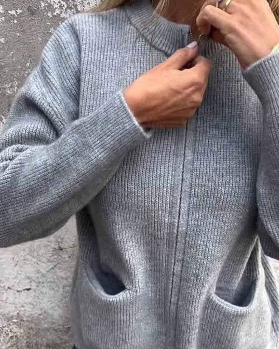 Bianca — Cardigan zippé à grandes poches — Amielle Paris