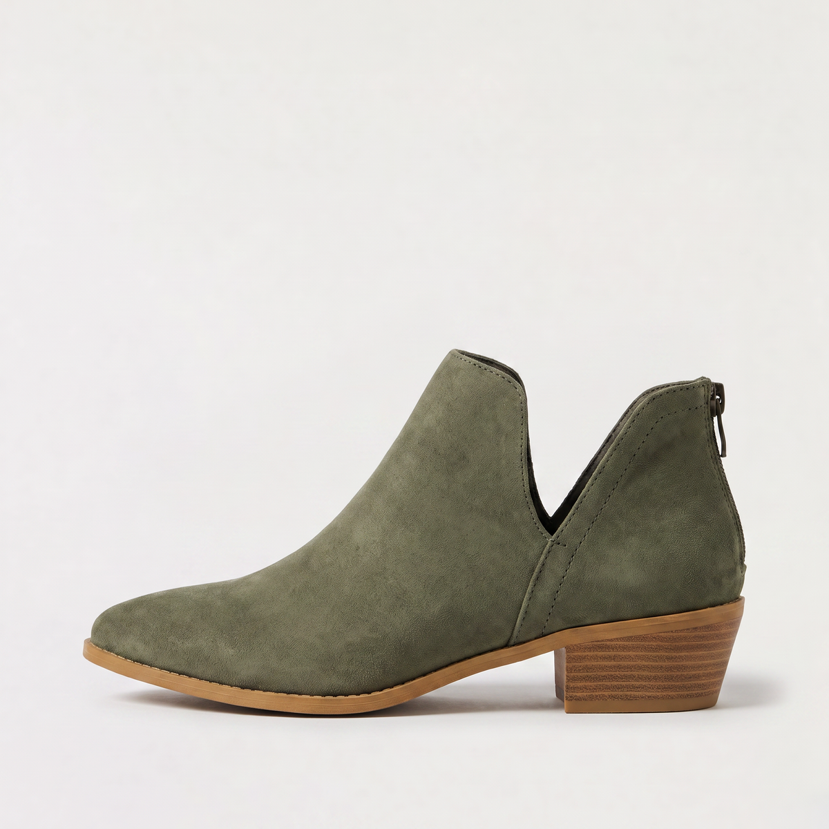 Bottines décolletées en V à zip et pampille — Amielle Paris — vue 1