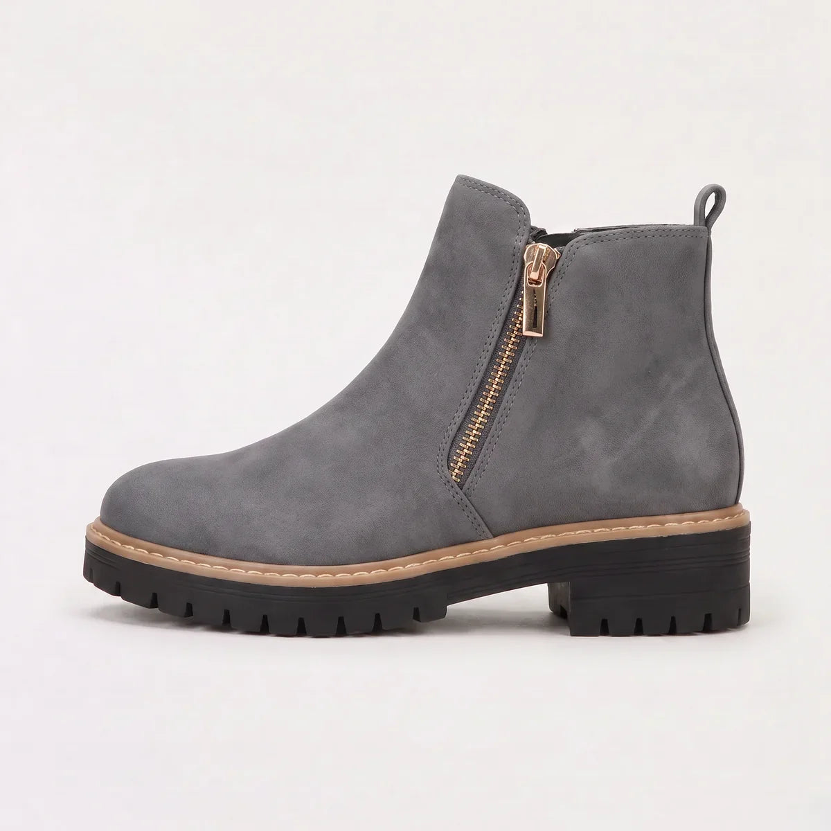 Bottines à bout rond, zip et talon bloc — Amielle Paris — vue 9