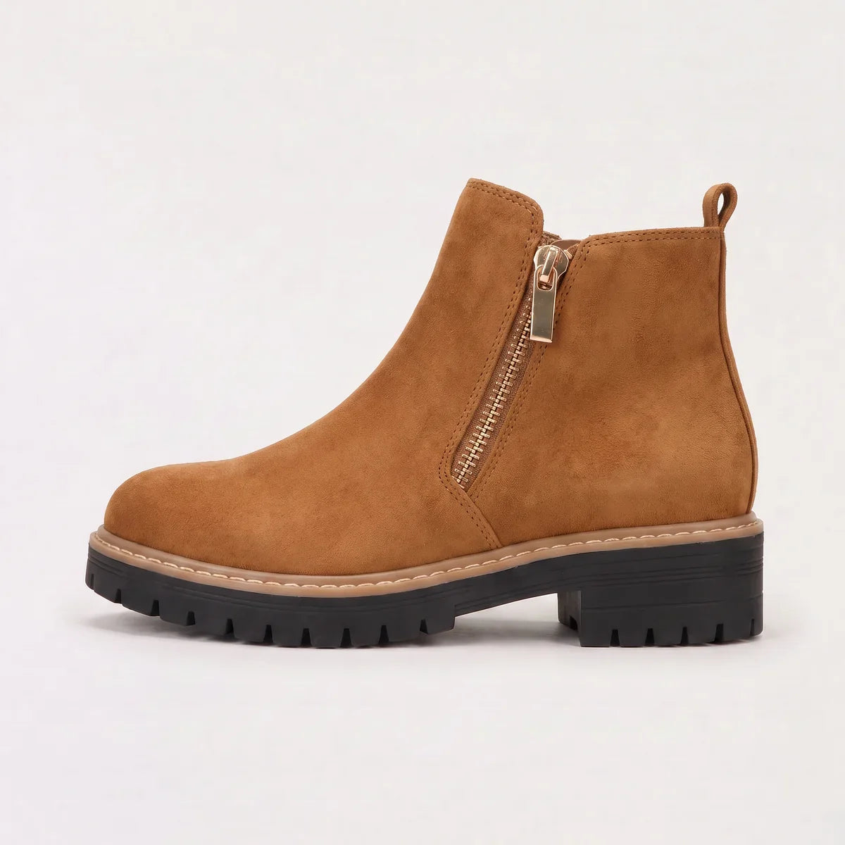Bottines à bout rond, zip et talon bloc — Amielle Paris — vue 7