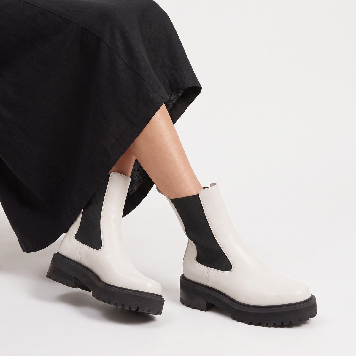 Bottines Chelsea bicolores à plateforme — Amielle Paris — vue 5