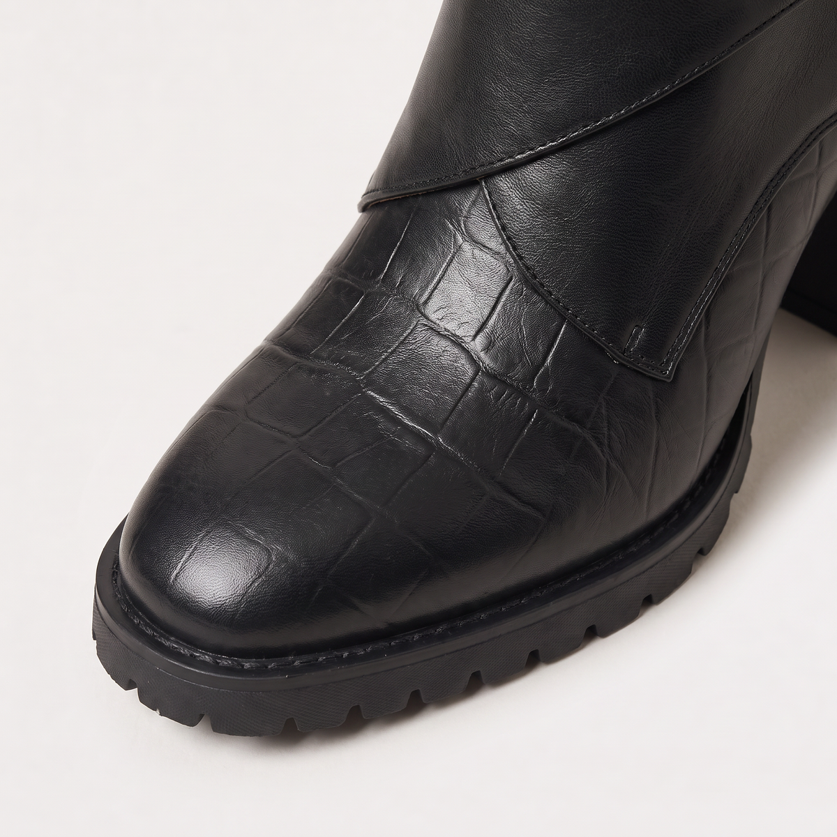 Bottines à plateforme et bout embossé crocodile — Amielle Paris — vue 3
