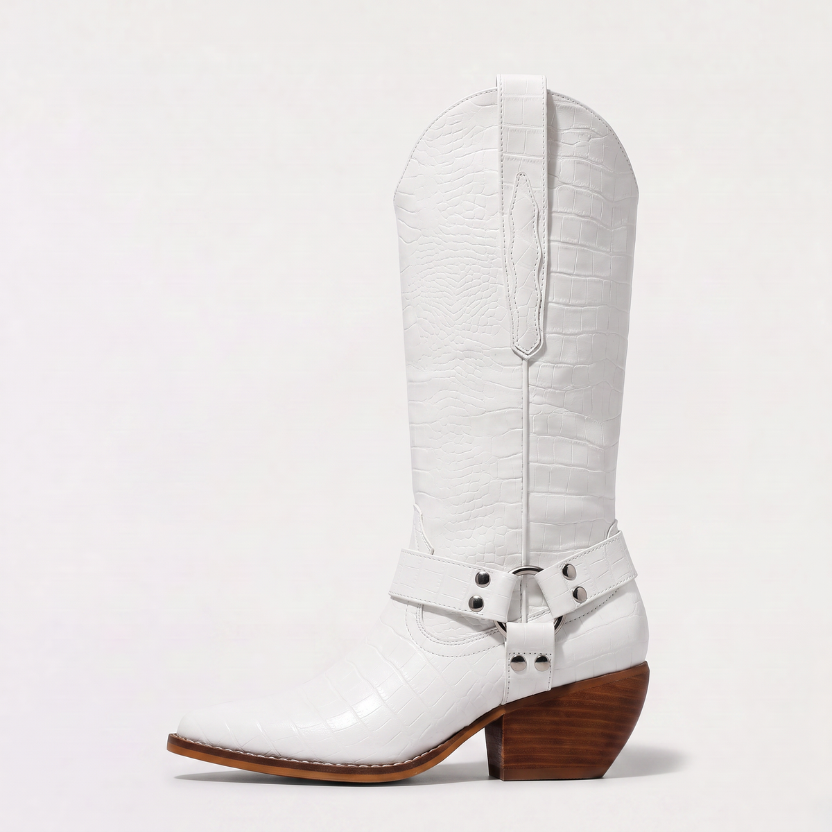 Bottes western mi-mollet à motif vache — Amielle Paris — vue 7