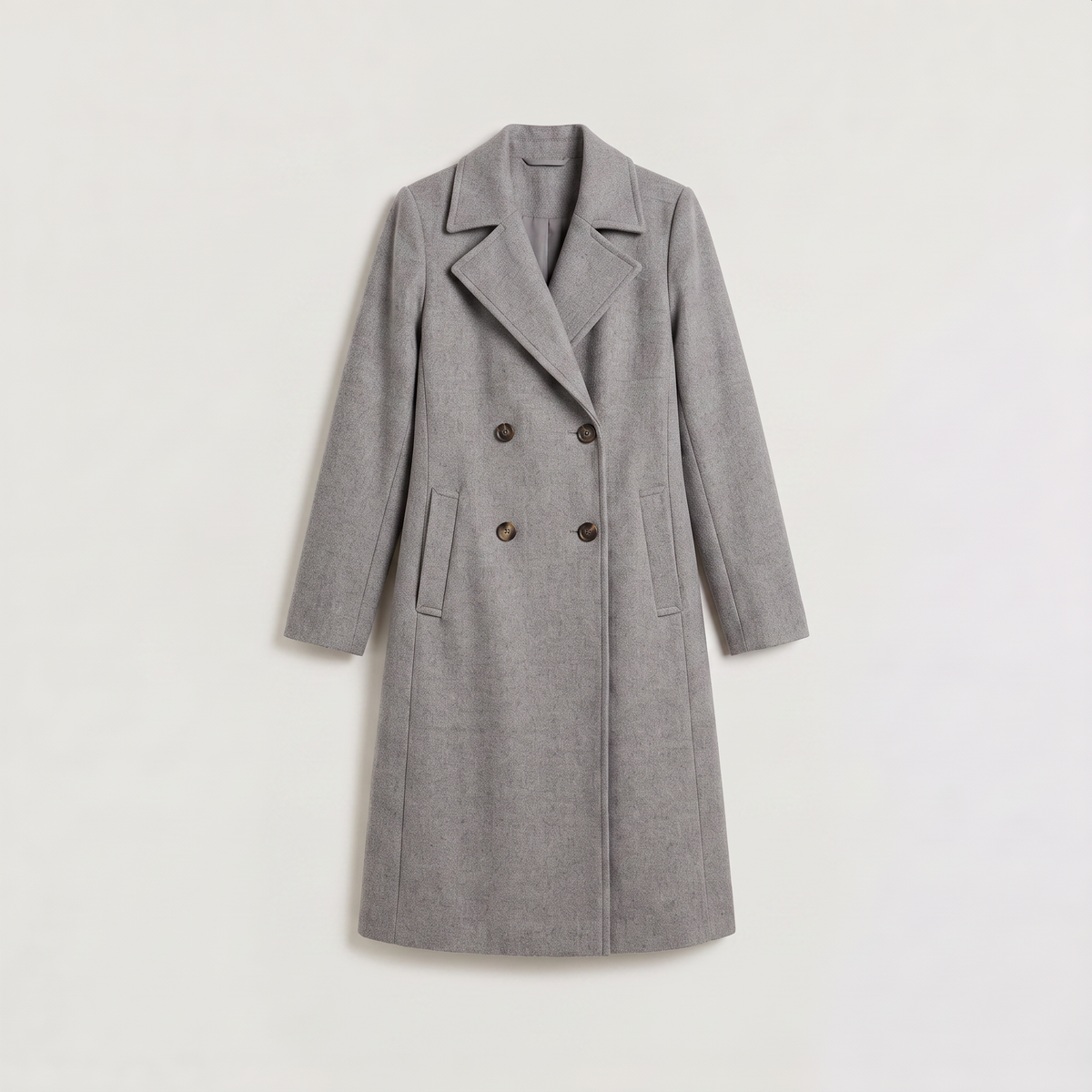 Manteau long croisé en coton et lin mélangés — Amielle Paris — vue 7