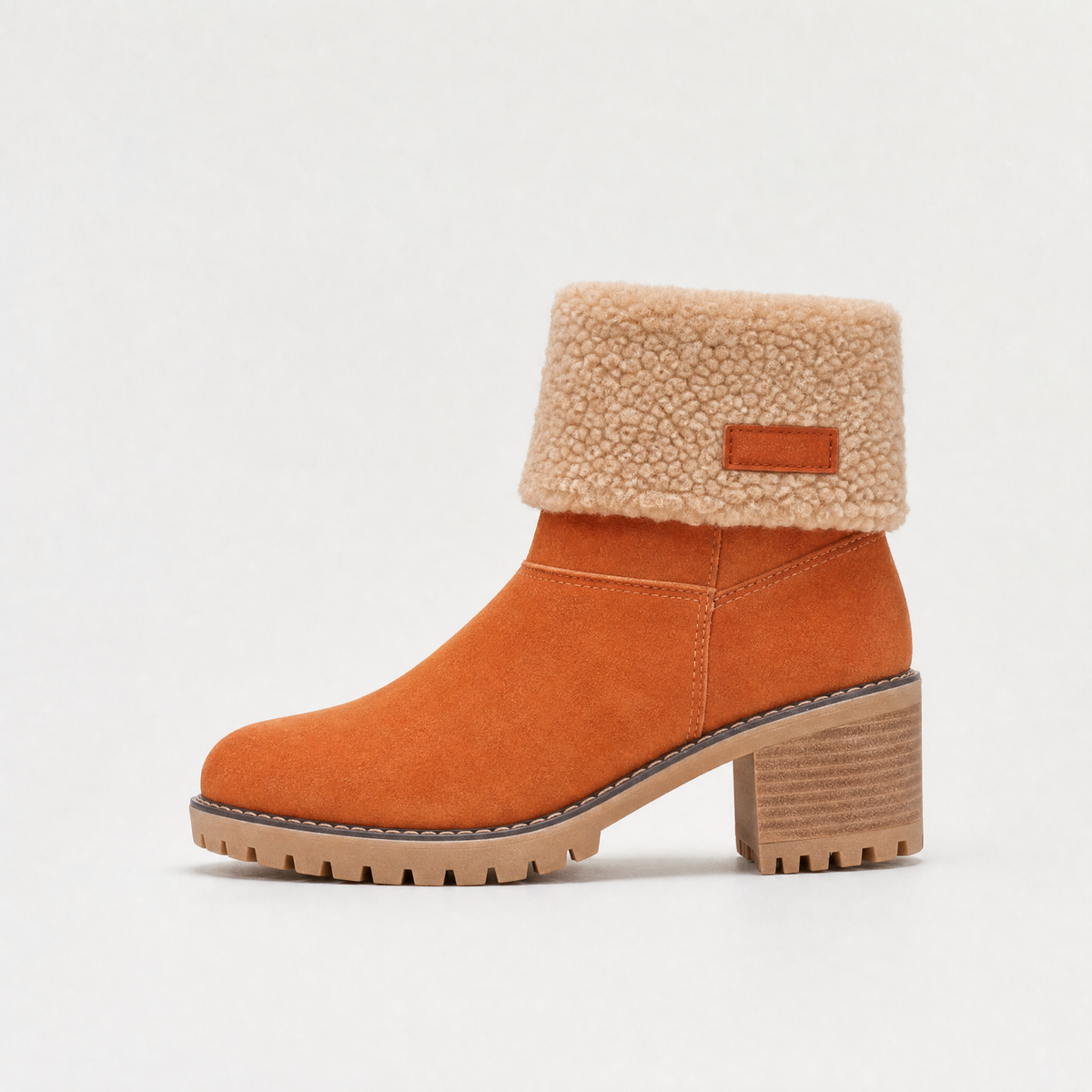 Bottines effet daim à revers doublé peluche — Amielle Paris — vue 1
