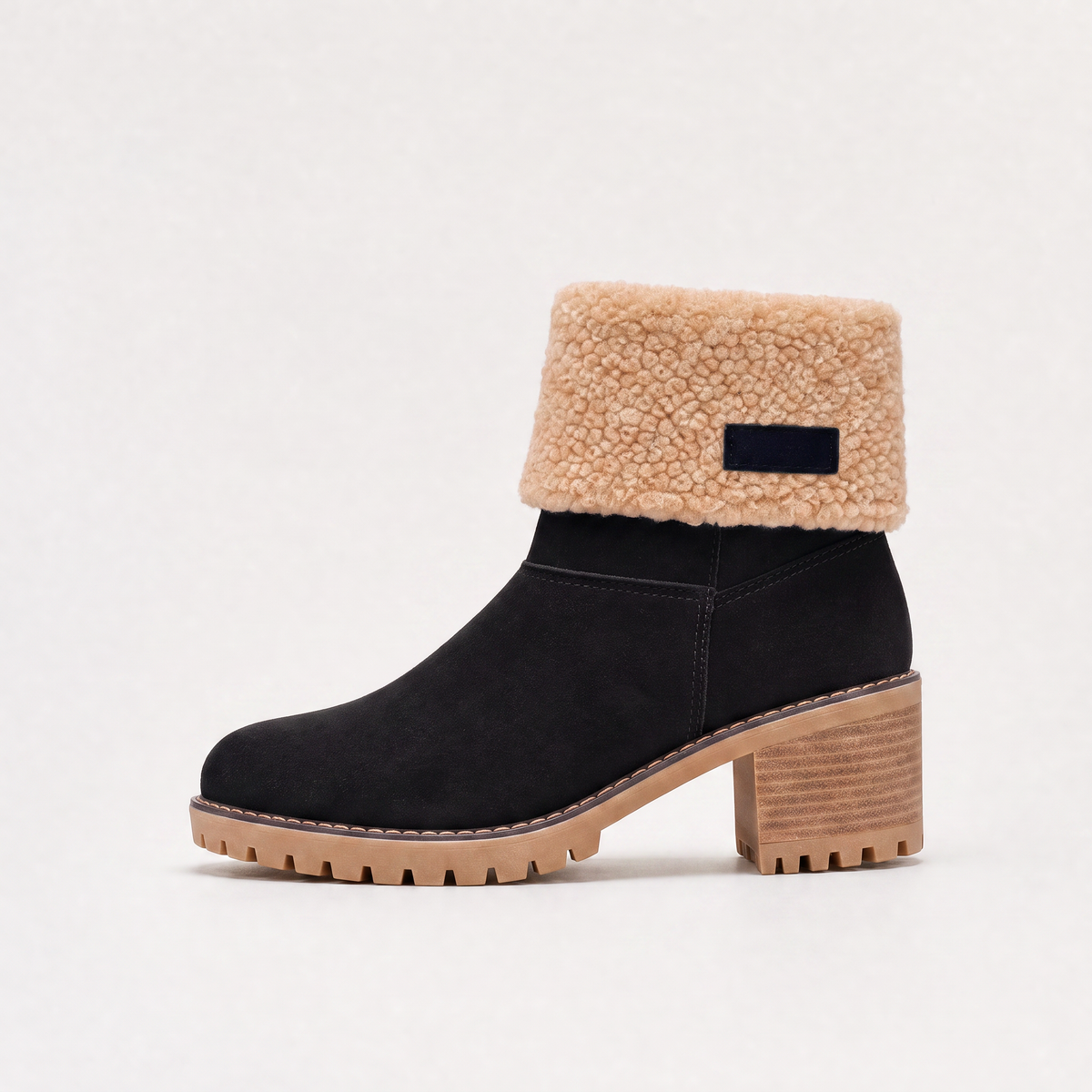Bottines effet daim à revers doublé peluche — Amielle Paris — vue 8