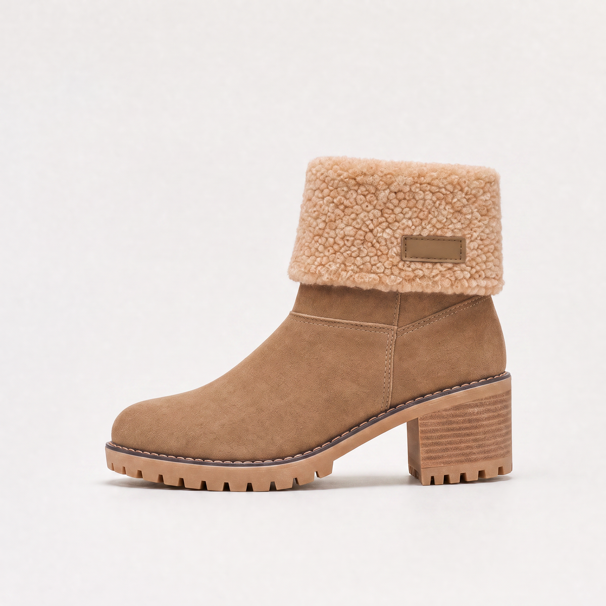 Bottines effet daim à revers doublé peluche — Amielle Paris — vue 7