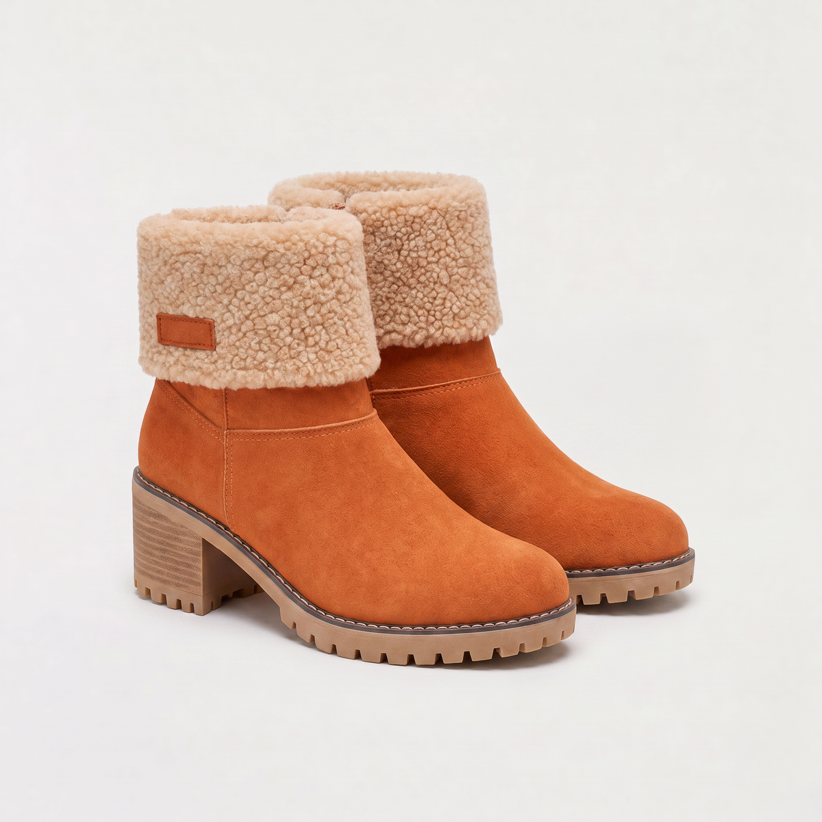 Bottines effet daim à revers doublé peluche — Amielle Paris — vue 4