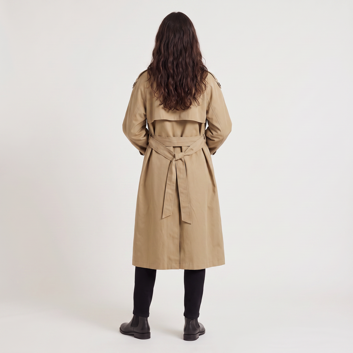 Trench ample en coton croisé et ceinturé — Amielle Paris — vue 5