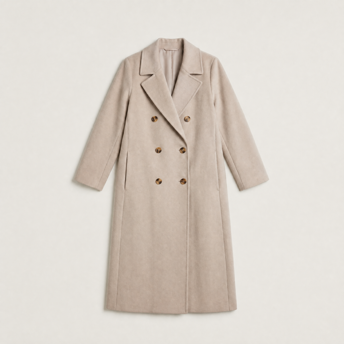 Manteau long croisé en laine mélangée — Amielle Paris — vue 6