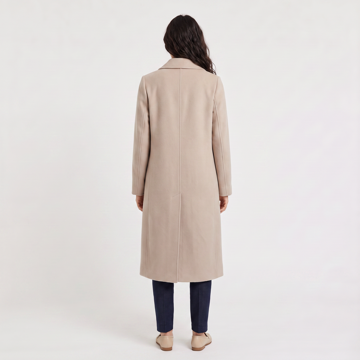 Manteau long croisé en laine mélangée — Amielle Paris — vue 5