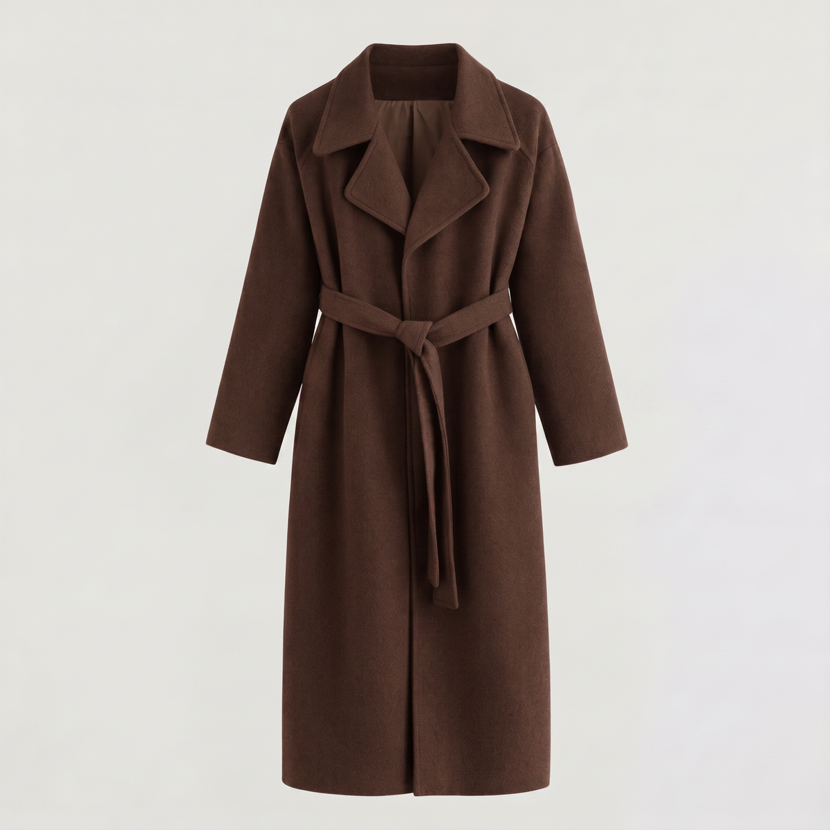 Manteau portefeuille long en laine mélangée — Amielle Paris — vue 11