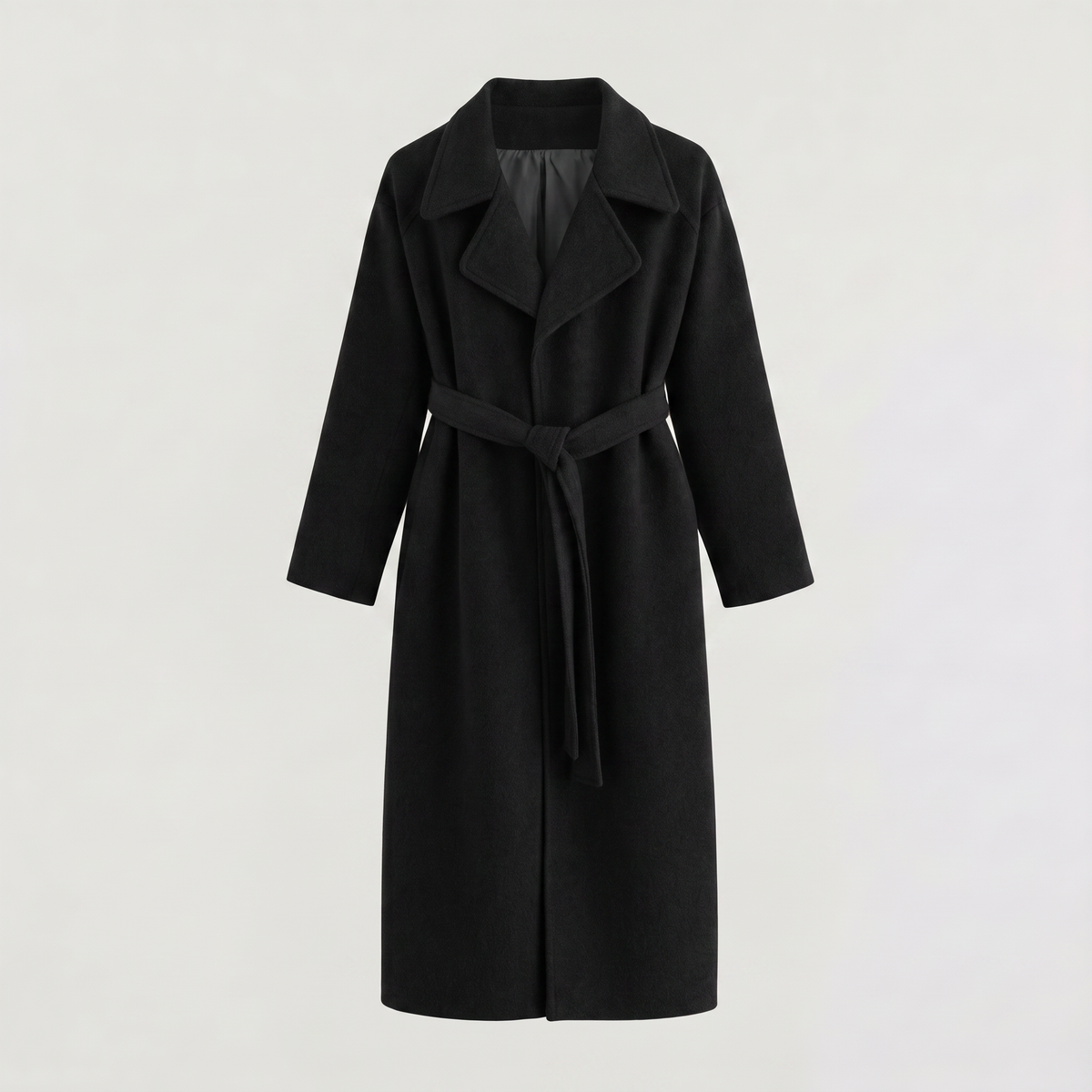 Manteau portefeuille long en laine mélangée — Amielle Paris — vue 12