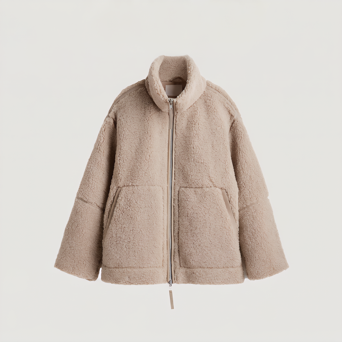 Veste teddy ample zippée à poches — Amielle Paris — vue 6