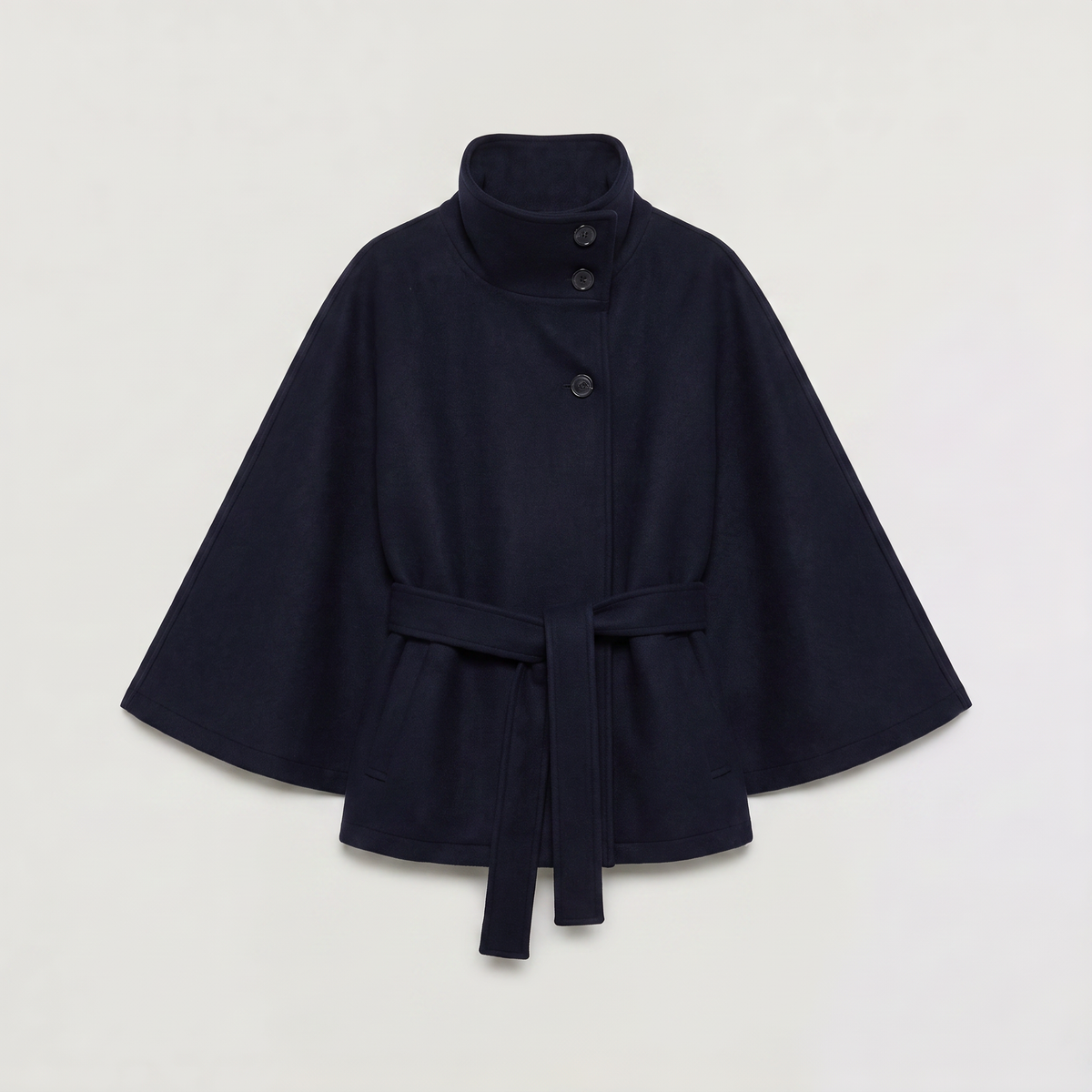 Manteau cape ceinturé à col montant — Amielle Paris — vue 6