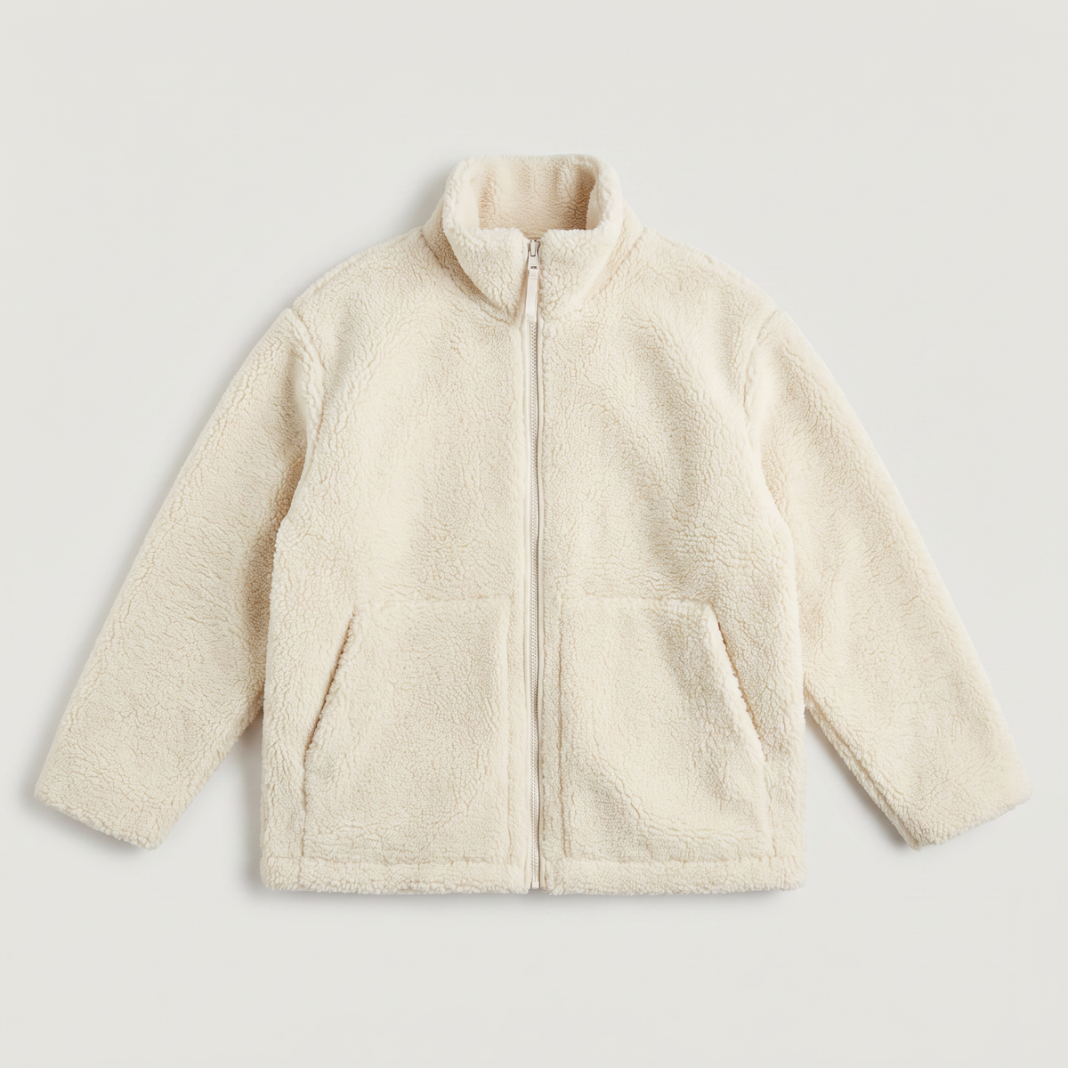 Veste teddy à col haut et zip double curseur — Amielle Paris — vue 7