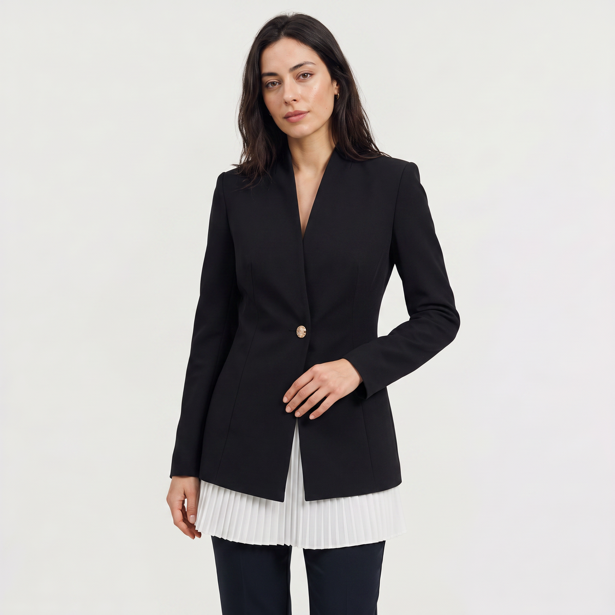 Blazer en dentelle à col à revers — Amielle Paris — vue 8